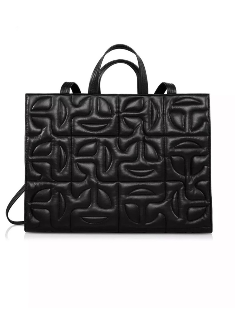RARE Telfar x Moose Knuckles Large GENUINE LAMBSKIN LEATHER Quilted Shopper